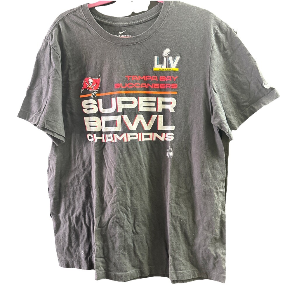 Nike Tampa Bay Buccaneers Super Bowl T Shirt Men’s XL Gray Cotton